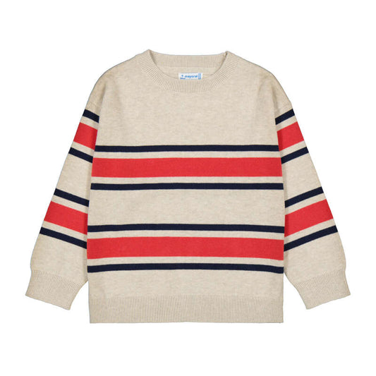 MAYORAL - BB - STRIPES JUMPER - TOMATO