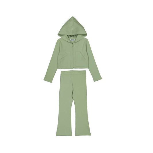 MAYORAL - TG - RIBBED FLARE TRACKSUIT - MOSS