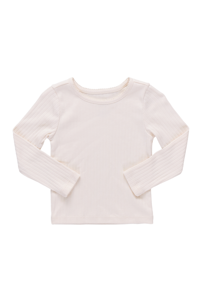 Pink Chicken - Cream Seesaw Long Sleeve Rib T-shirt