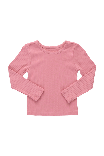 Pink Chicken - Dark Pink Seesaw Long Sleeve Rib T-shirt