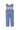 Anavini - Royal Blue Puppies Gingham Long John Set