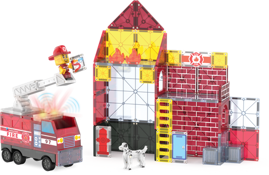 MAGNA TILES - T&B - FIRE STATION - 50-PIECE SET