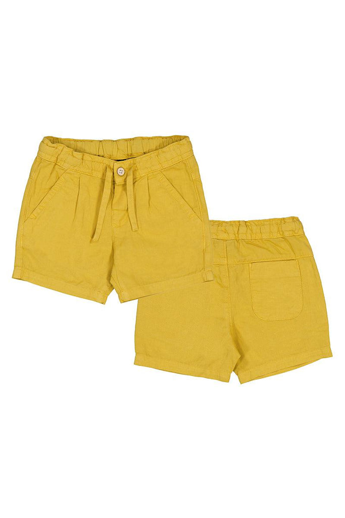Linen Bermuda Shorts Gold