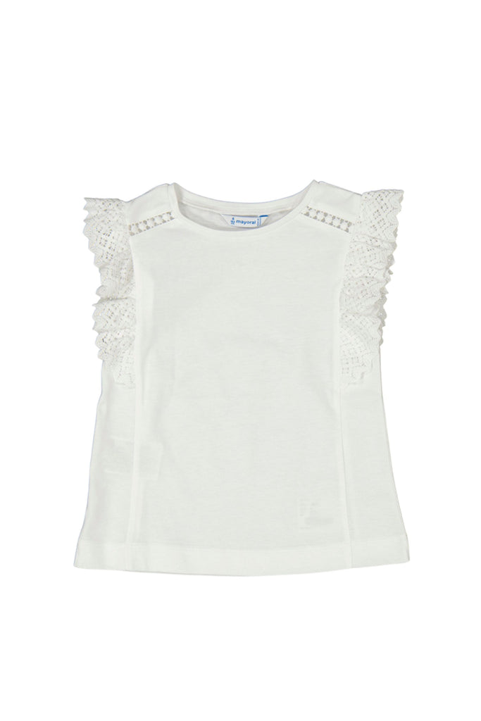 S/S Crochet T-Shirt White