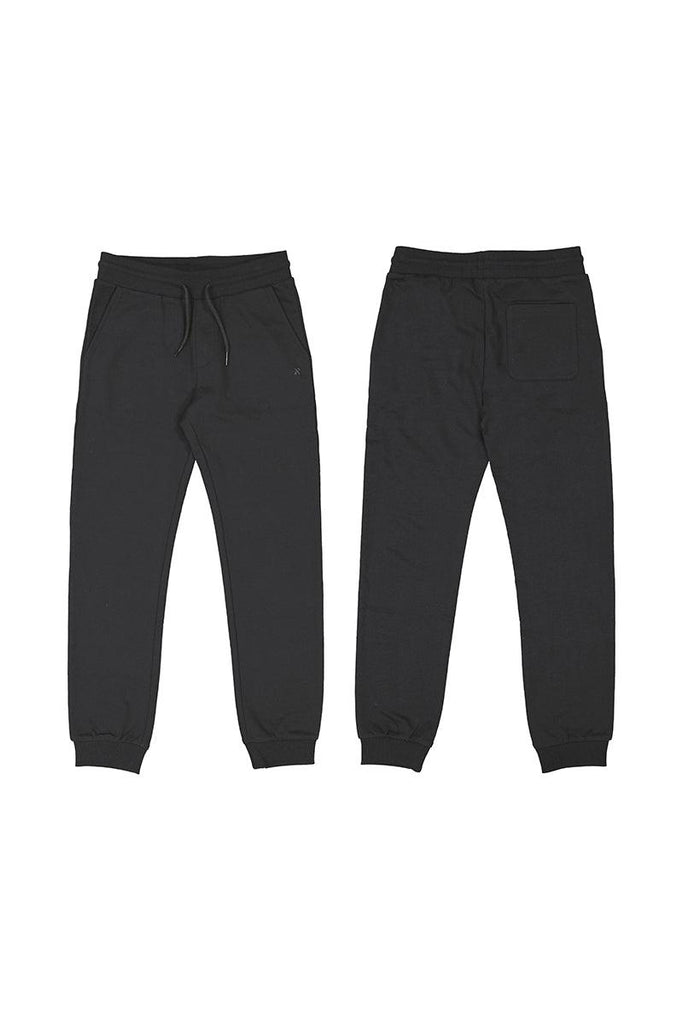 Basic Cuffed Fleece Trousers Black