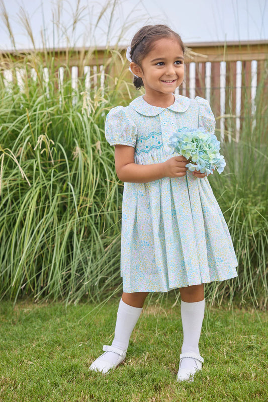 LITTLE ENGLISH - BG - SMOCKED BRIDGET DRESS  - BRIARCLIFF FLORAL