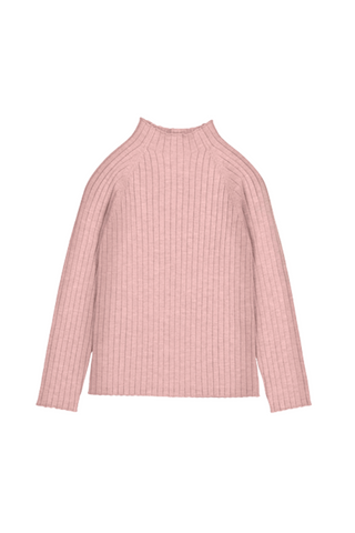Pink Ribbed Turtleneck