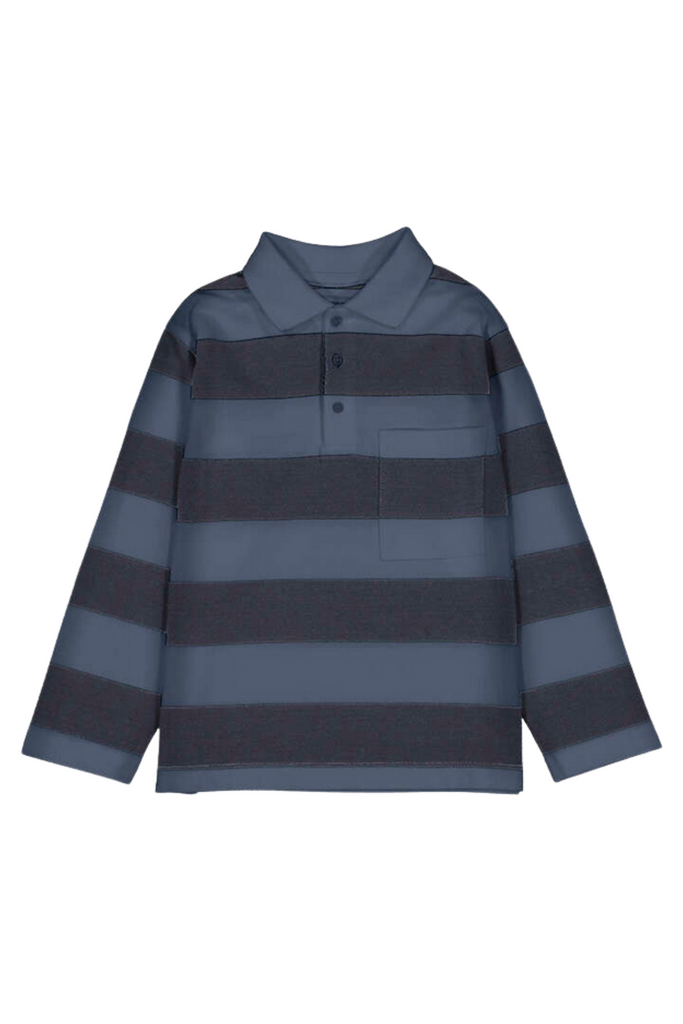 Steel Stripes Long-Sleeved Polo