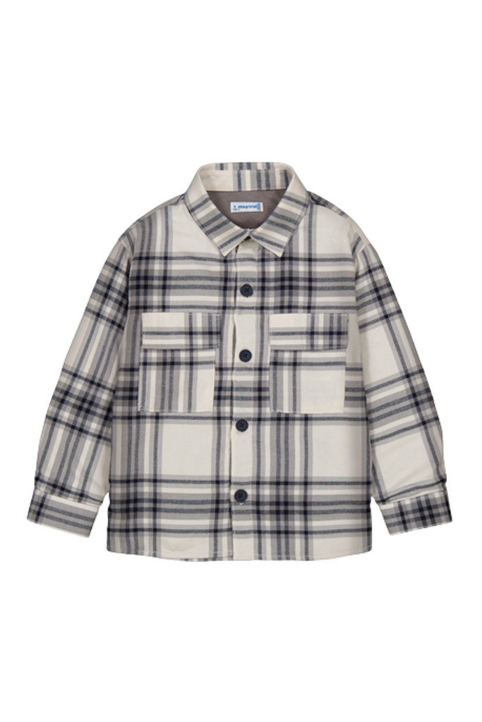 Gray Checked Overshirt