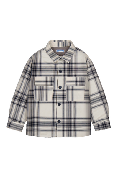 Gray Checked Overshirt