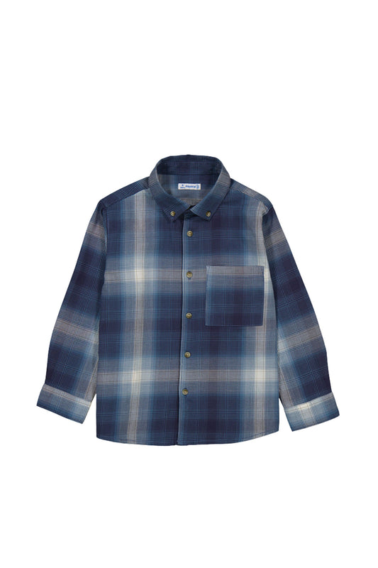 Mayoral - L/S Plaid Shirt Navy