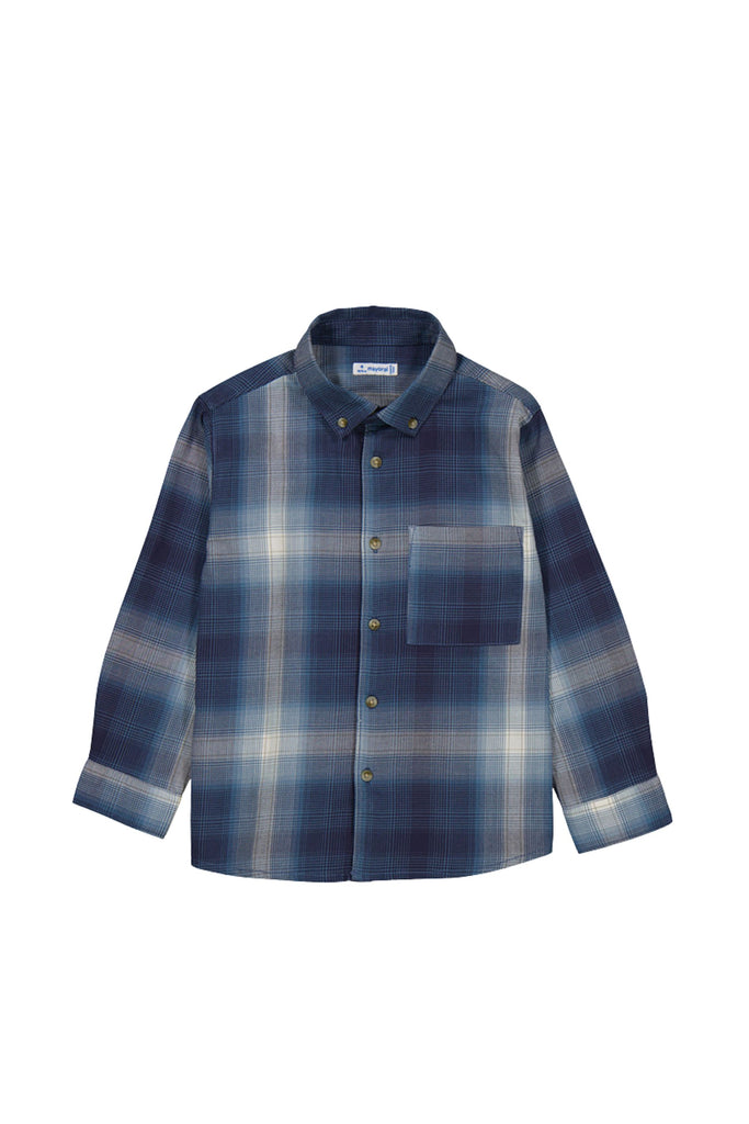 L/S Plaid Shirt Navy