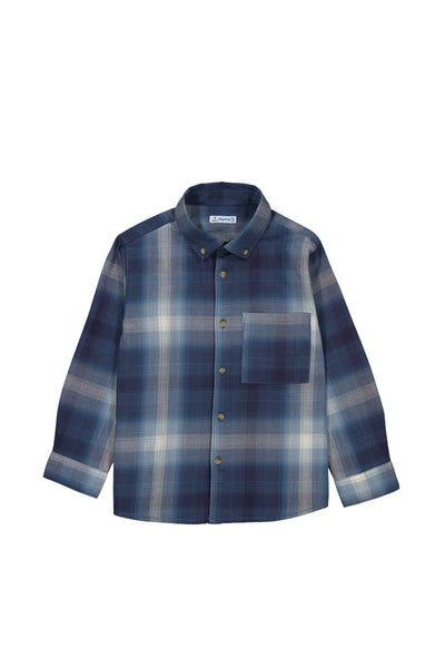 L/S Plaid Shirt Navy