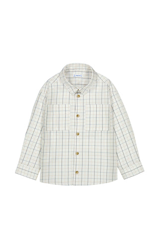 L/S Checked Shirt Cream