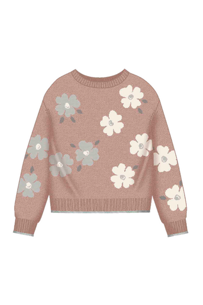 Pink Floral Jumper