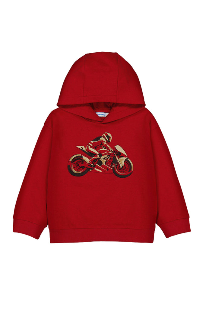 Hooded Sweatshirt Racing Motorcycle Red