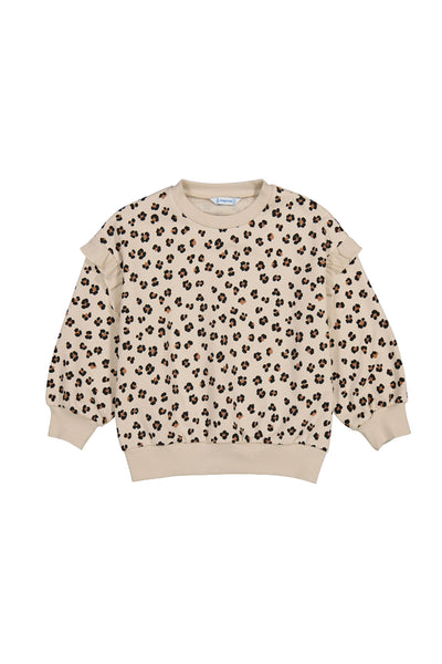 Ruffle Sleeve Pullover Sand