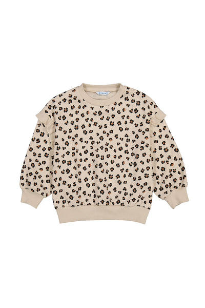 Ruffle Sleeve Pullover Sand