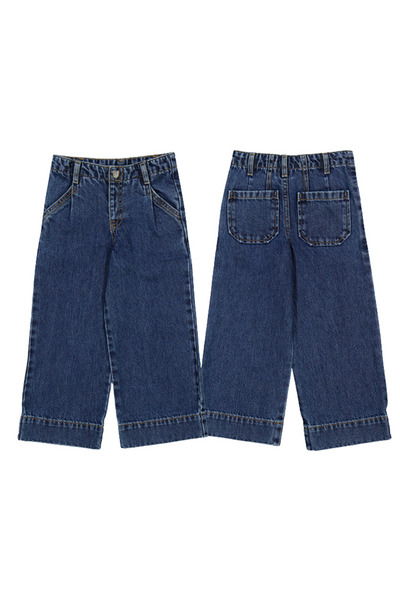 Dark Denim Wide Leg Pants