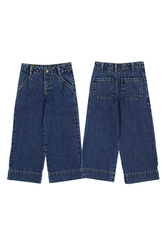 Dark Denim Wide Leg Pants