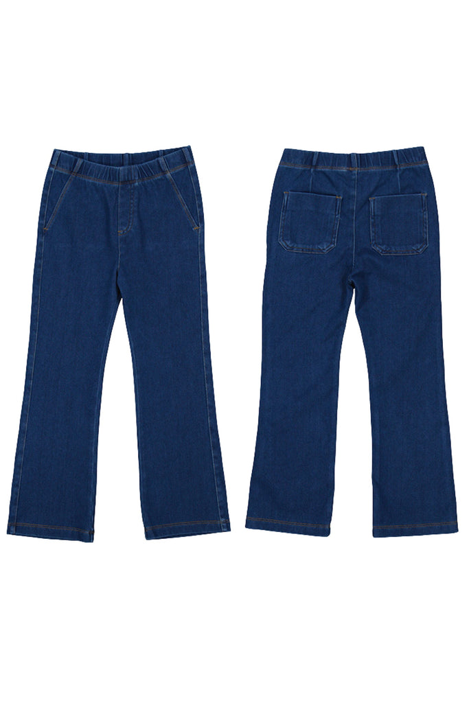 Denim Flare Leggings Dark