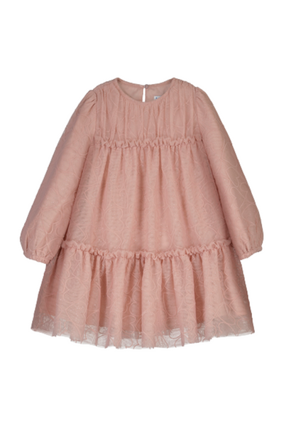 Pink Tulle Printed Dress