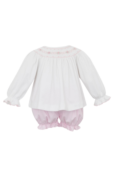 Petit Bebe - White Knit Bishop Bloomer Set
