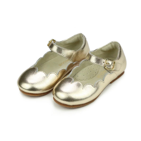 IM-LINK - SHOES - SONIA SCALLOPED FLAT - GOLD