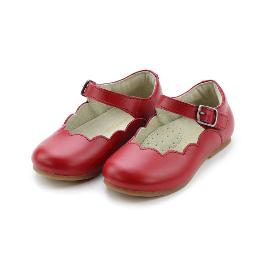 IM-LINK - SHOES - SONIA SCALLOPED FLAT - RED