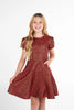 Delilah Red Tweed Pocket Dress