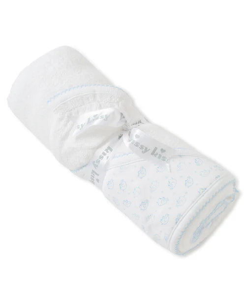 Kissy Kissy - Ele-Fun Light Blue Mitt Towel