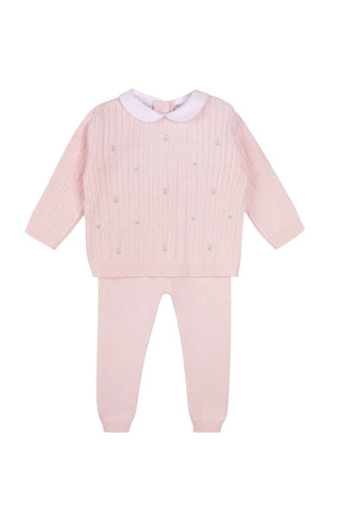 Feltman Brothers - Girls Peter Pan Cable Knit Set Pink