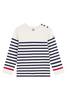 Petit Bateau - White Navy Boy Stripe Sweater