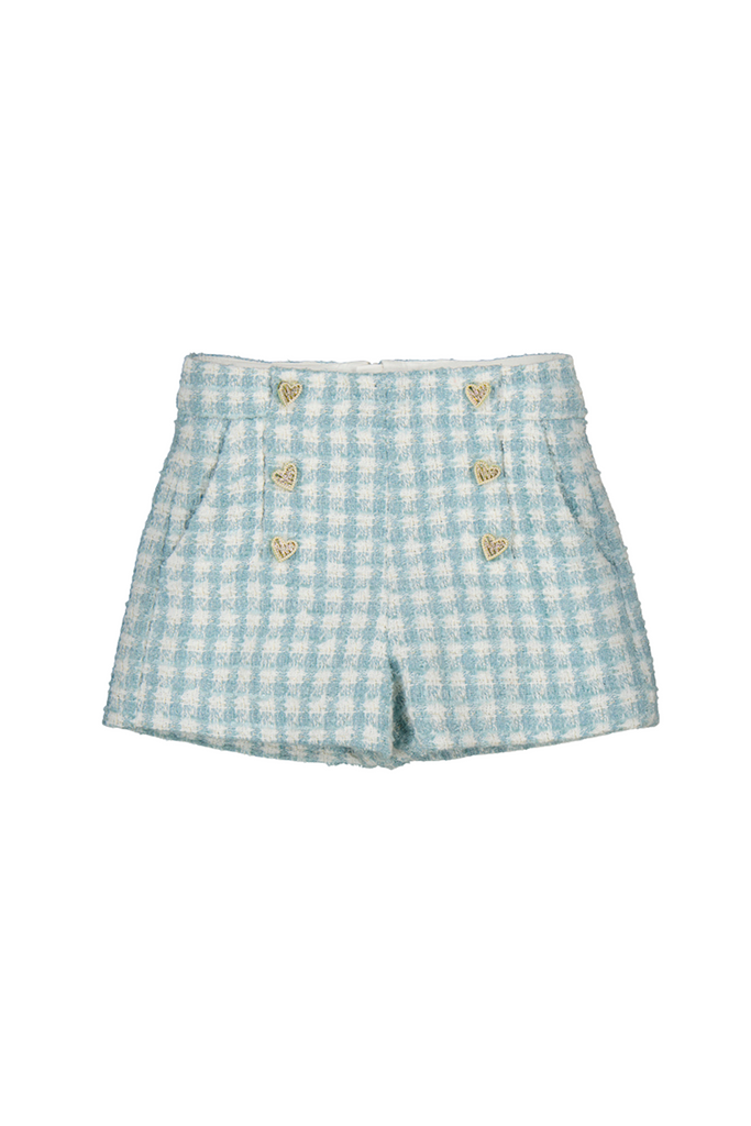 Aqua Plaid Shorts