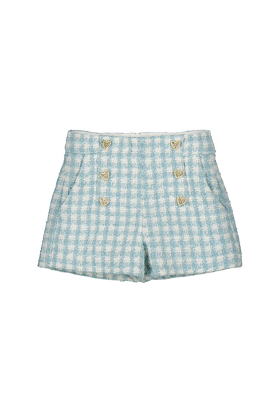 Aqua Plaid Shorts