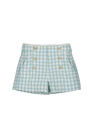 Aqua Plaid Shorts
