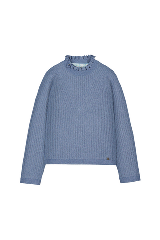 Blue Knit Turtleneck