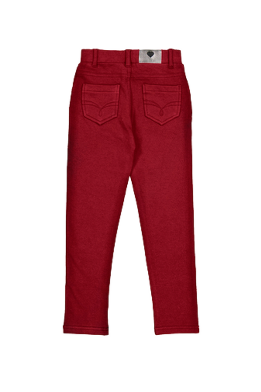 Red Basic Fleece Pants