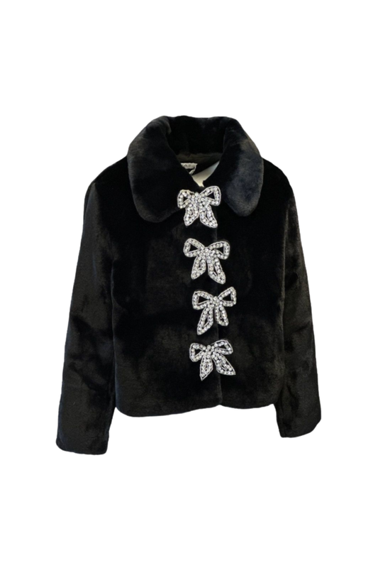 Lola And The Boys - BG - Audrey Faux Fur Coat - Black