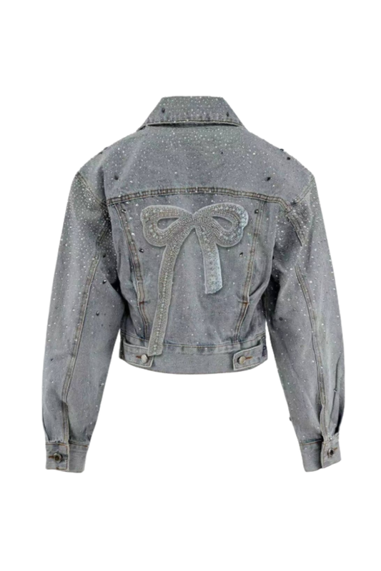 Lola And The Boys - TG - Crystal Bow Jacket - Denim