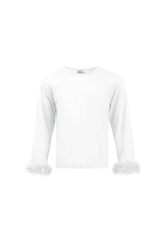 Lola And The Boys - BG - Pretty Feather Long Sleeve - White
