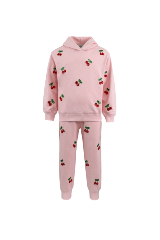 Lola And The Boys - BG - Cherry Berry Joggers SET - Pink