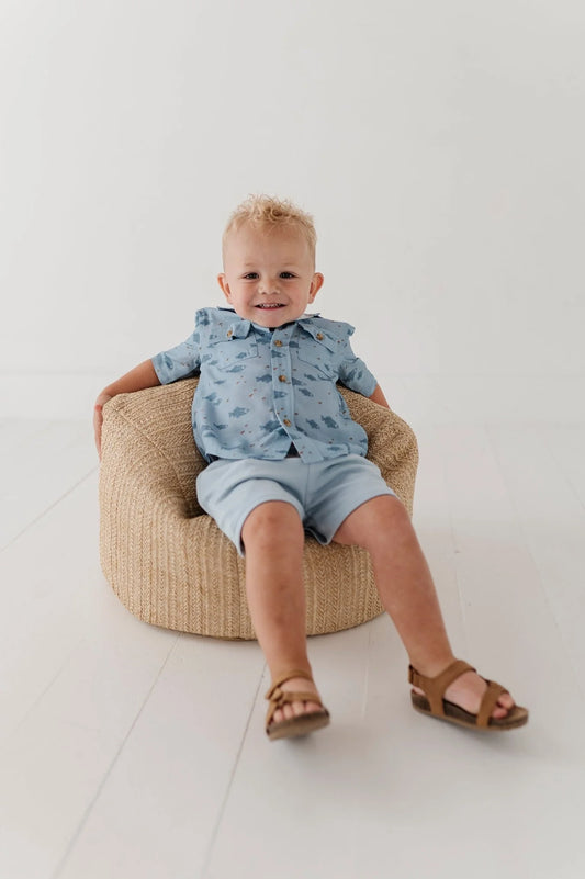 BABYSPROUTS - BBY - BOY'S UTILITY SHIRT - FISH