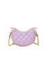 Girls Tiny Quilted Chain Wrapped Hobo Bag: Hot Pink