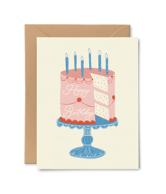 PINK PIGEON STUDIO - T&B - BIRTHDAY CAKE CARD