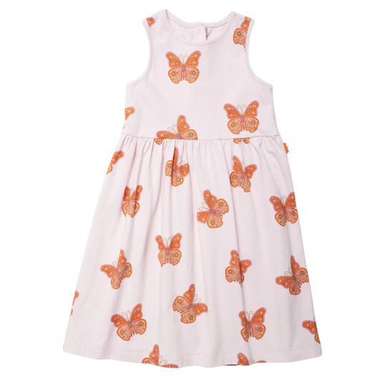 MON COEUR - TG - RECYCLED COTTON BUTTERFLY TANK DRESS - LILAC SNOW