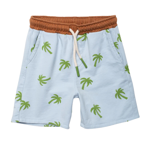 MON COEUR - TB - RECYCLED COTTON PALM TREE SHORT - ANGEL FALLS