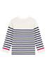 Petit Bateau - White Navy Boy Stripe Sweater