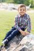 Rowan Plaid Navy Plaid Button Down Shirt