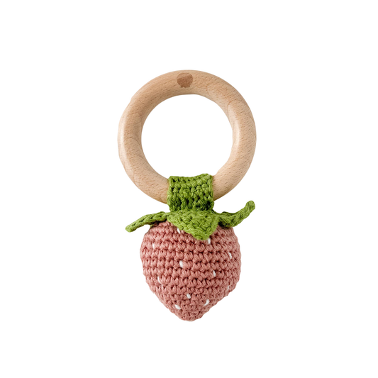 BLUEBERRY HILL - T&B - TEETHER - PINK STRAWBERRY